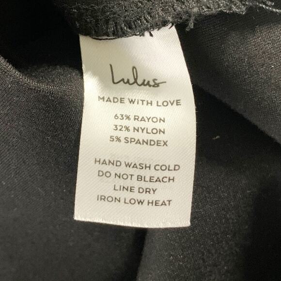 Lulus L Womens Cocktail Hour Black Sleeveless Tulip Mini Dress - Picture 10 of 11